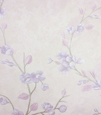 PÁG. 63 - Papel de Parede Floral Rosa com Lilás com Brilho - Coleção Valence - Vinilico Importado