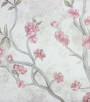 PÁG. 05 - Papel de Parede Floral Rosa e Cinza com Brilho - Coleção Valence - Vinilico Importado
