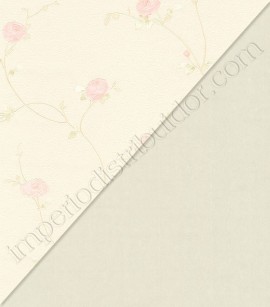 PÁG. 46 - Papel de Parede Floral Rose e Bege (Brilho) - Coleção Tesori Italiani - Vinílico Lavável (Italiano)