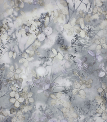 PÁG. 26 - Papel de Parede Floral Tons de Cinza e Lilás - Coleção Reno - Non-Woven Importado
