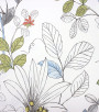 PÁG. 58 - Papel de Parede Floral Verde, Azul e Cinza - Coleção Valence - Vinilizado Importado