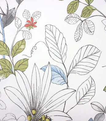 PÁG. 58 - Papel de Parede Floral Verde, Azul e Cinza - Coleção Valence - Vinilizado Importado