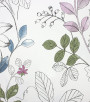 PÁG. 59 - Papel de Parede Floral Verde, Azul e Lilás - Coleção Valence - Vinilizado Importado