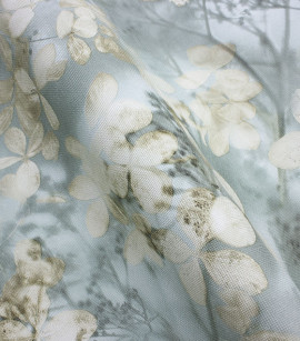 PÁG. 20 e 21 - Papel de Parede Floral Verde Acinzentado e Bege - Coleção Reno - Non-Woven Importado