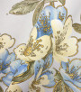 PÁG. 30 - Papel de Parede Floral Vintage Azul e Creme com Brilho - Coleção Seven - Vinílico Importado