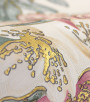PÁG. 31 - Papel de Parede Floral Vintage Rosa e Pêssego com Brilho - Coleção Seven - Vinílico Importado