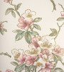 PÁG. 31 - Papel de Parede Floral Vintage Rosa e Pêssego com Brilho - Coleção Seven - Vinílico Importado