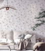 PÁG. 07 - Papel de Parede Flores Cinza Brilho - Coleção Casa - Vinílico Importado