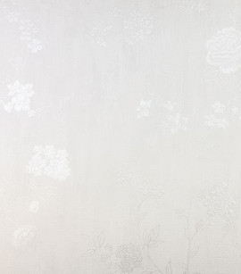 PÁG. 10 - Papel de Parede Flores Off-White Brilho - Coleção Casa - Vinílico Importado