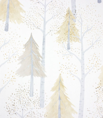 PÁG. 62 - Papel de Parede Floresta Bege e Cinza - Coleção Mundo - Vinílico Importado