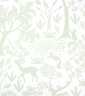 PÁG. 43 - Papel de Parede Floresta e Bichinhos Verde - Coleção Mundo - Vinílico Importado