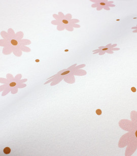 PÁG. 33 - Papel de Parede Florzinhas Rosa, Marrom e Cinza - Coleção Bambine - Vinílico Importado