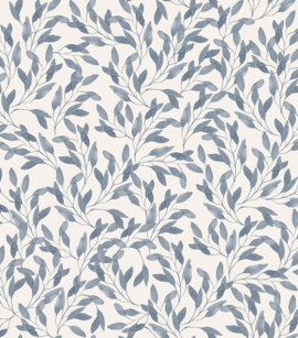 PÁG. 35 - Papel de Parede Folhagem Azul - Coleção Revoada Bobinex - Vinílico Importado