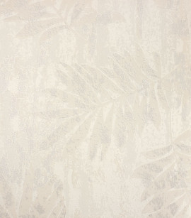 PÁG. 04 - Papel de Parede Folhagem Bege com Brilho Glitter - Coleção Elegance 5 - Vinílico Importado