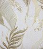 PÁG. 16 - Papel de Parede Folhagem Bege, Off-White e Dourado com Brilho - Coleção Valence - Vinilico Importado