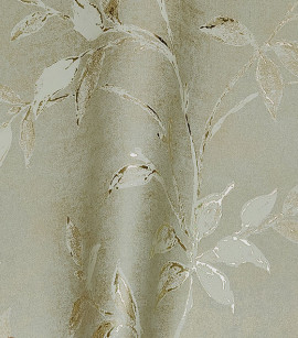 PÁG. 0 - Papel de Parede Folhagem Dourada Fundo Bege Escuro com Brilho - Coleção Verona - Vinílico Importado