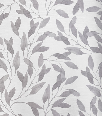 PÁG. 40 - Papel de Parede Folhagem Cinza - Coleção Revoada Bobinex - Vinílico Importado