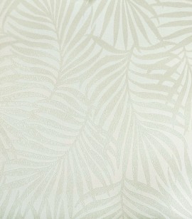 Papel de Parede Folhagem Gelo e Creme - Coleção Italian Select (Sprint) - Vinílico Lavável