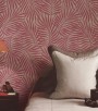 Papel de Parede Folhagem Marrom e Vinho - Coleção Italian Select (Sprint) - Vinílico Lavável