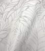 PÁG. 26 - Papel de Parede Folhagem Off-White e Prata Brilho - Coleção Seven - Vinílico Importado