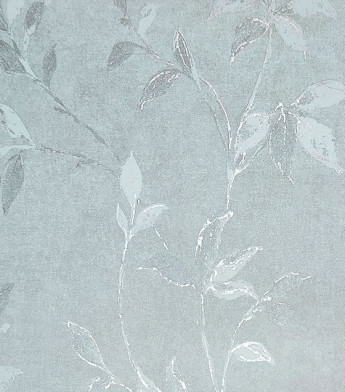 PÁG. 0 - Papel de Parede Folhagem Prata Fundo Cinza com Brilho - Coleção Verona - Vinílico Importado