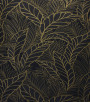 PÁG. 25 - Papel de Parede Folhagem Preto e Dourado Brilho - Coleção Seven - Vinílico Importado