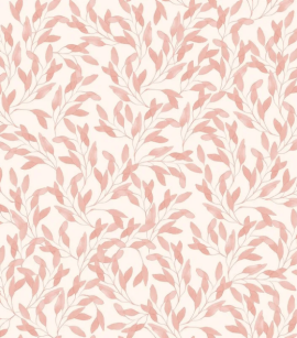 PÁG. 50 - Papel de Parede Folhagem Rosa - Coleção Revoada Bobinex - Vinílico Importado