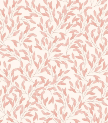 PÁG. 50 - Papel de Parede Folhagem Rosa - Coleção Revoada Bobinex - Vinílico Importado