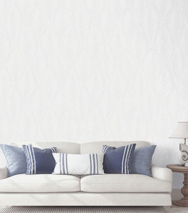 PÁG. 05 - Papel de Parede Folhagem Texturizado Branco - Coleção Infinity G - Vinílico Importado
