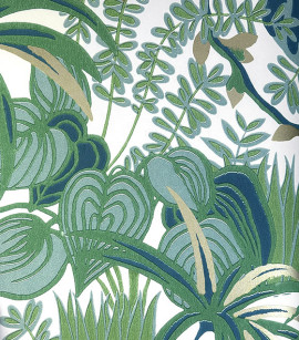 PÁG. 28 - Papel de Parede Folhagem Tons de Verde Brilho - Coleção Summer - Vinílico Importado