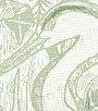 PÁG. 01 - Papel de Parede Folhagem e Pássaros Verde e Bege - Coleção Refúgio Bobinex - Vinílico Importado