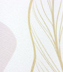 Papel de Parede Folhagem Verde e Rosa Claro com Brilho Dourado - Coleção Sonhos Bobinex - Vinílico Importado