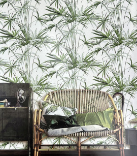 PÁG. 22 - Papel de Parede Folhagem Verde - Coleção Summer - Vinílico Importado