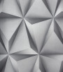 PÁG. 39 - Papel de Parede Geométrico 3D Prata Brilho - Coleção Summer - Vinílico Importado