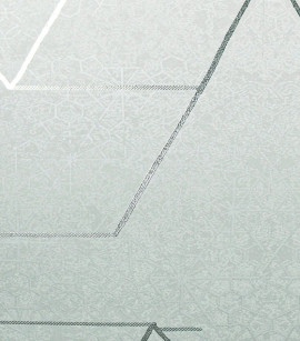 PÁG. 57 - Papel de Parede Geométrico Abstrato Cinza com Brilho Metálico - Coleção White Swan - Vinílico Importado