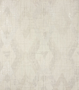 PÁG. 19 - Papel de Parede Geométrico Bege com Brilho - Coleção Elegance 5 - Vinílico Importado