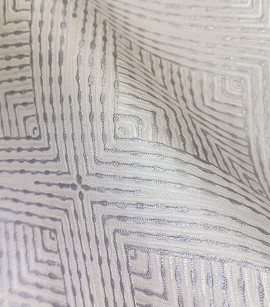 PÁG. 13 - Papel de Parede Geométrico Bege Claro Brilho - Coleção Casa - Vinílico Importado