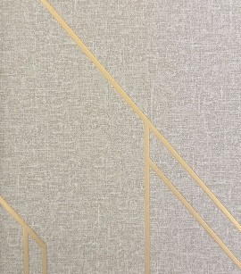 PÁG. 05 - Papel de Parede Geométrico Bege - Coleção Essencial Bobinex - Vinílico Importado