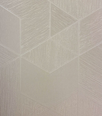 PÁG. 45 - Papel de Parede Geométrico Bege Brilho - Coleção Essencial Bobinex - Vinílico Importado