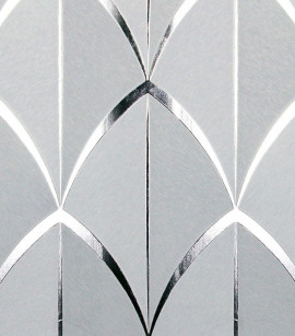 PÁG. 18 - Papel de Parede Geométrico Cinza Brilho Laminado - Coleção White Swan - Vinílico Importado