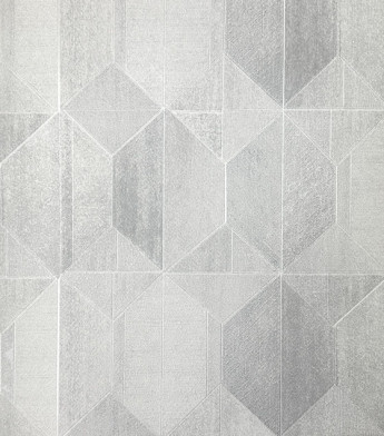 PÁG. 34 - Papel de Parede Geométrico Cinza Brilho - Coleção Summer - Vinílico Importado