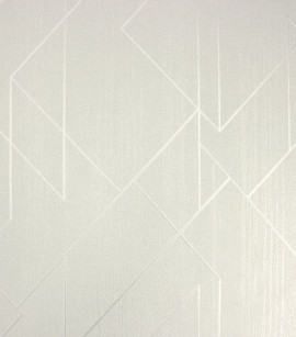PÁG. 43 - Papel de Parede Geométrico Cinza Claro Brilho - Coleção Classici 5 - Vinilico Importado