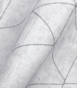 PÁG. 38 - Papel de Parede Geométrico Cinza Claro Brilho - Coleção Essencial Bobinex - Vinílico Importado