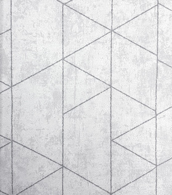 PÁG. 38 - Papel de Parede Geométrico Cinza Claro Brilho - Coleção Essencial Bobinex - Vinílico Importado