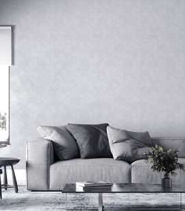 PÁG. 47 - Papel de Parede Geométrico Cinza Claro Brilho - Coleção Essencial Bobinex - Vinílico Importado