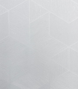 PÁG. 47 - Papel de Parede Geométrico Cinza Claro Brilho - Coleção Essencial Bobinex - Vinílico Importado