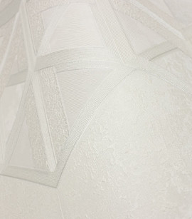 PÁG. 43 - Papel de Parede Geométrico Moderno Cinza Claro com Brilho - Coleção Metropolis 3 - Vinílico Importado