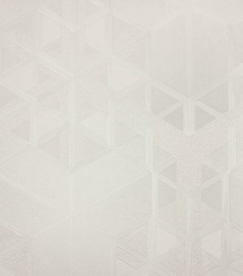 PÁG. 43 - Papel de Parede Geométrico Moderno Cinza Claro com Brilho - Coleção Metropolis 3 - Vinílico Importado