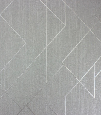 PÁG. 32 - Papel de Parede Geométrico Cinza Brilho - Coleção Classici 5 - Vinilico Importado