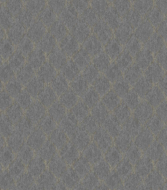 PÁG. 0 - Papel de Parede Geométrico Grade Cinza e Dourado - Coleção Vision - Vinílico Importado